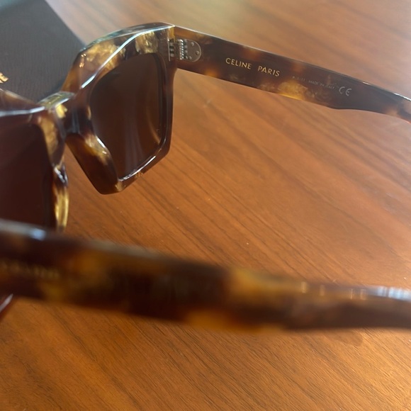 CELINE Acetate Square Sunglasses CL40130I Havana - Picture 4 of 6